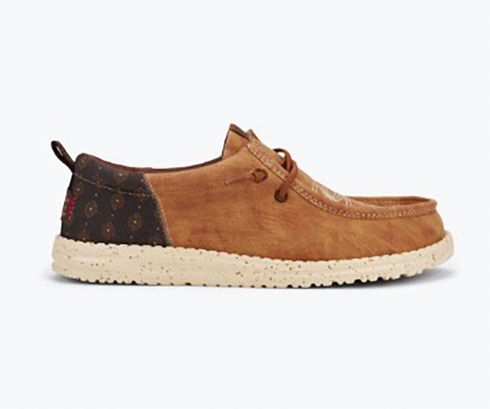 NEW HEY DUDE men's wally funk western stitch moc shoe